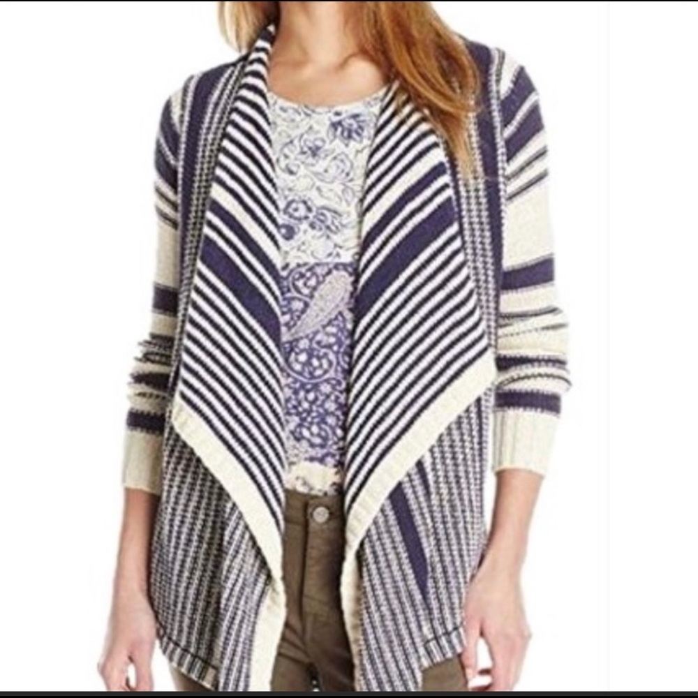 Lucky Band Womens Striped Sweater Sz S